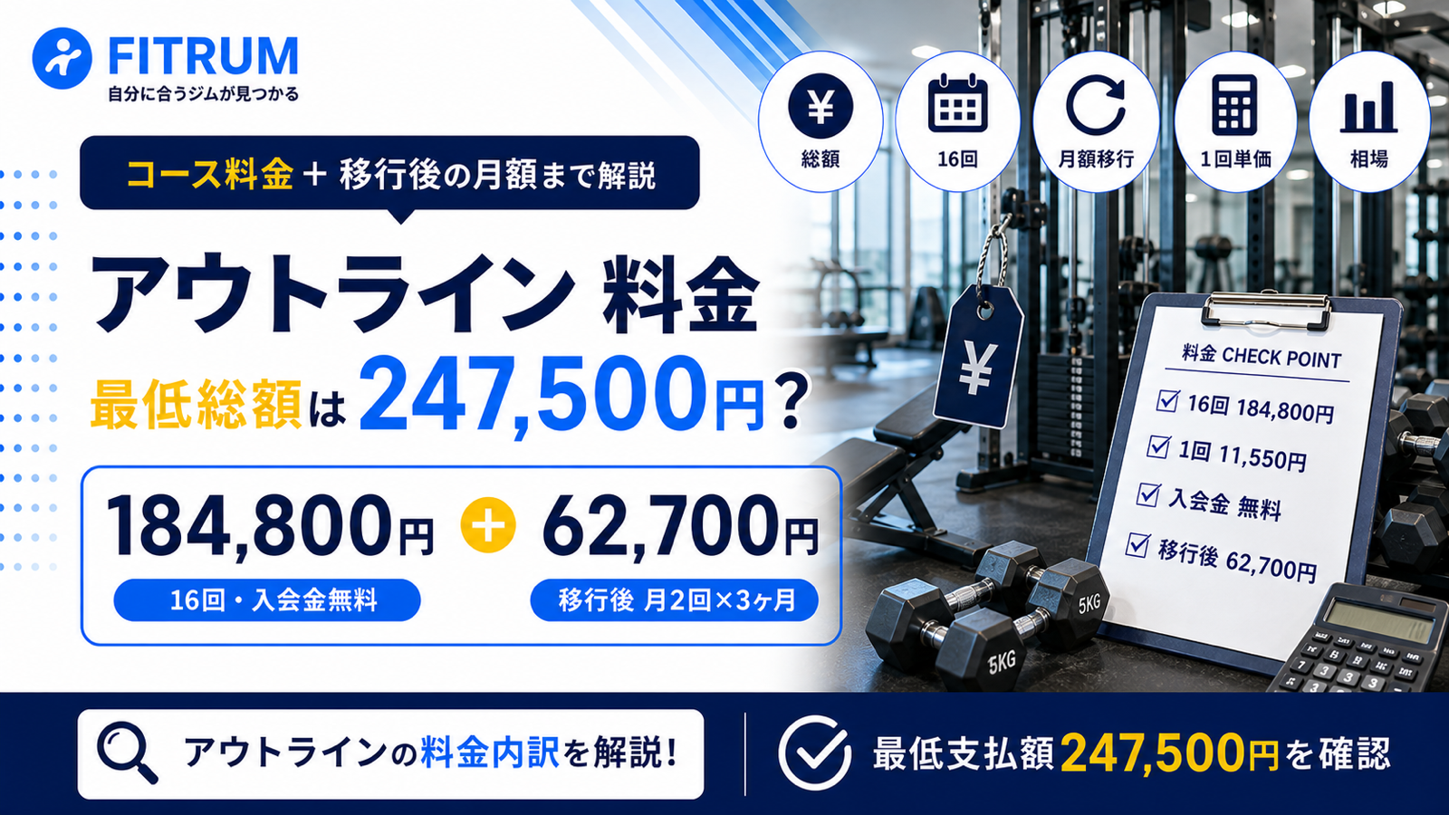 アウトラインの料金は総額いくら?184,800円と移行後の月額
